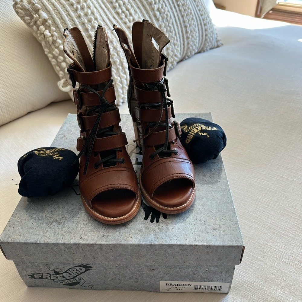 Freebird Women's Brown Lace Up Boots